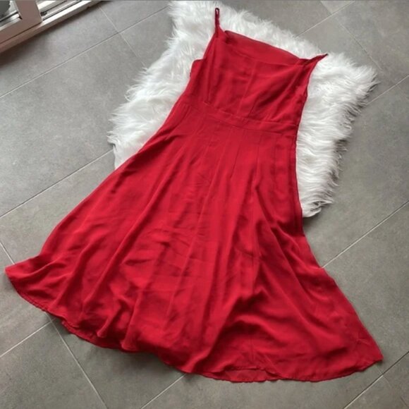 Esprit Collection Dress Beaded Spaghetti Strap A-line Swoop Neck size 6 - Picture 2 of 9